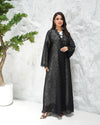 R310 exclusive Flower embroidery Organza Black Abaya Abaya for Women UAE – Abaya – Rutba Fashion Abaya