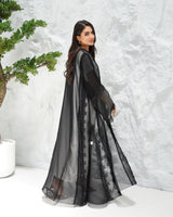 R311 Beautiful Flower Dantel Abaya with stone work Abaya for Women UAE – Abaya – Rutba Fashion Abaya