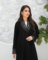R317 Luxurious Modern coat model Black Abaya Abaya for Women UAE – Abaya – Rutba Fashion Abaya