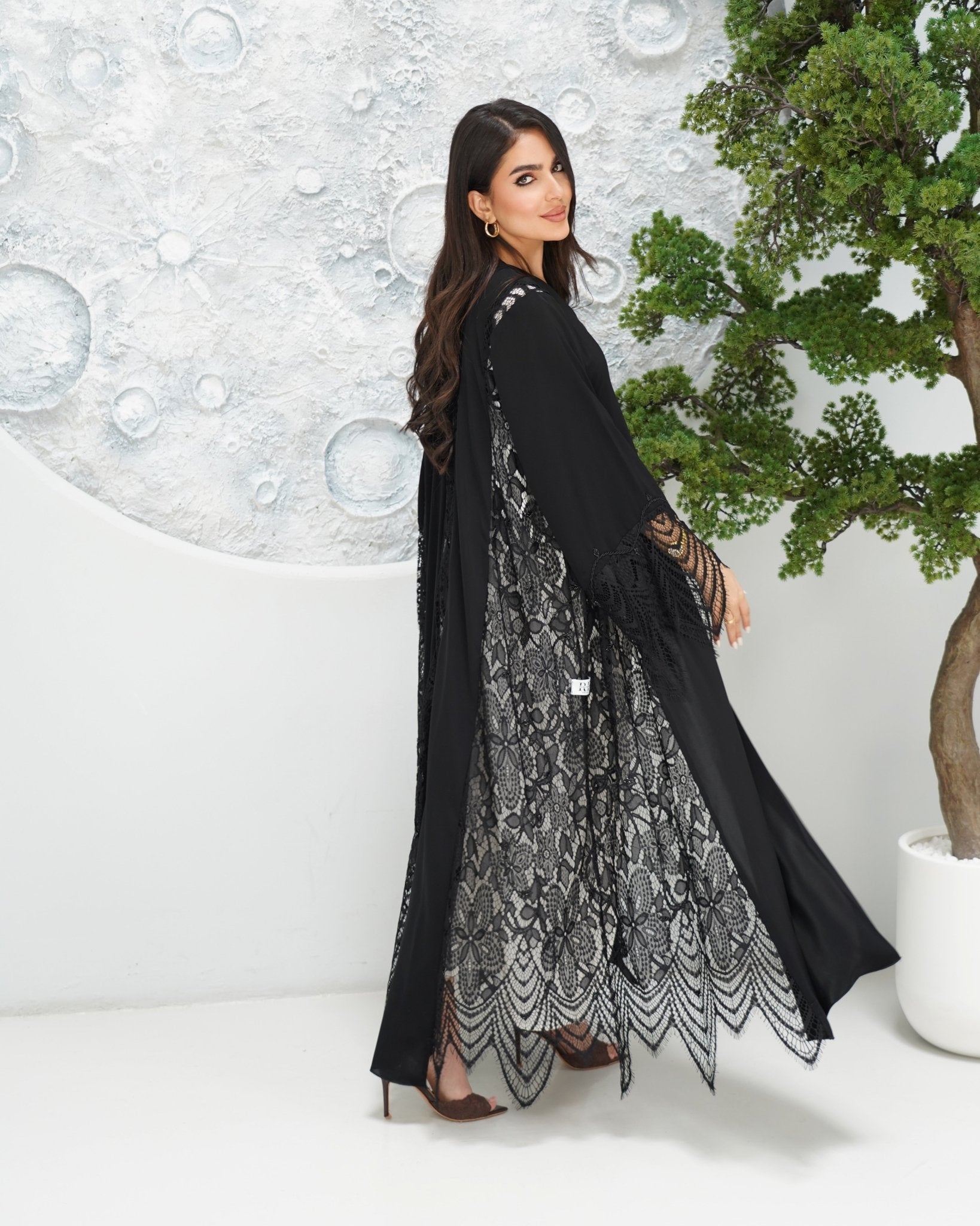 R318 New Exclusive V Francy Black Abaya Abaya for Women UAE – Abaya – Rutba Fashion Abaya
