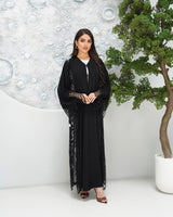 R318 New Exclusive V Francy Black Abaya Abaya for Women UAE – Abaya – Rutba Fashion Abaya