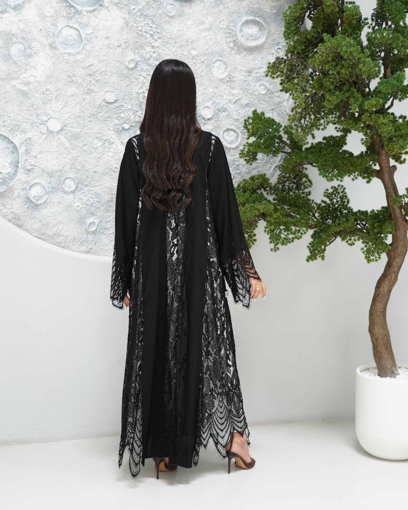 R318 New Exclusive V Francy Black Abaya Abaya for Women UAE – Abaya – Rutba Fashion Abaya