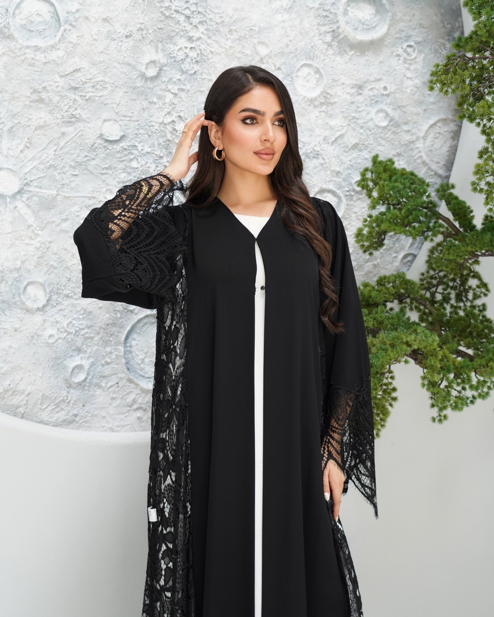 R318 New Exclusive V Francy Black Abaya Abaya for Women UAE – Abaya – Rutba Fashion Abaya