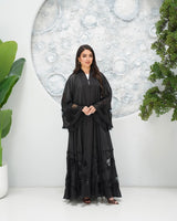 R320 New Fashionable Designer Shining Organza Black Abaya Abaya for Women UAE – Abaya – Rutba Fashion Abaya