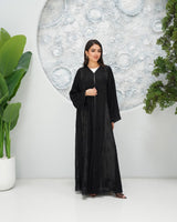 R321 Luxurious Chiffon Gulf Model Black Abaya Abaya for Women UAE – Abaya – Rutba Fashion Abaya