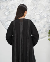 R321 Luxurious Chiffon Gulf Model Black Abaya Abaya for Women UAE – Abaya – Rutba Fashion Abaya