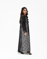 R327 Black Floral Dantel Embroidery Beaded Abaya Abaya for Women UAE – Abaya – Rutba Fashion Abaya