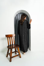 R193 Black elegant  Abaya Set