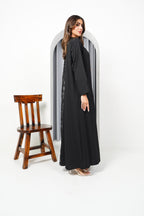 R194 Black elegant  Abaya Set