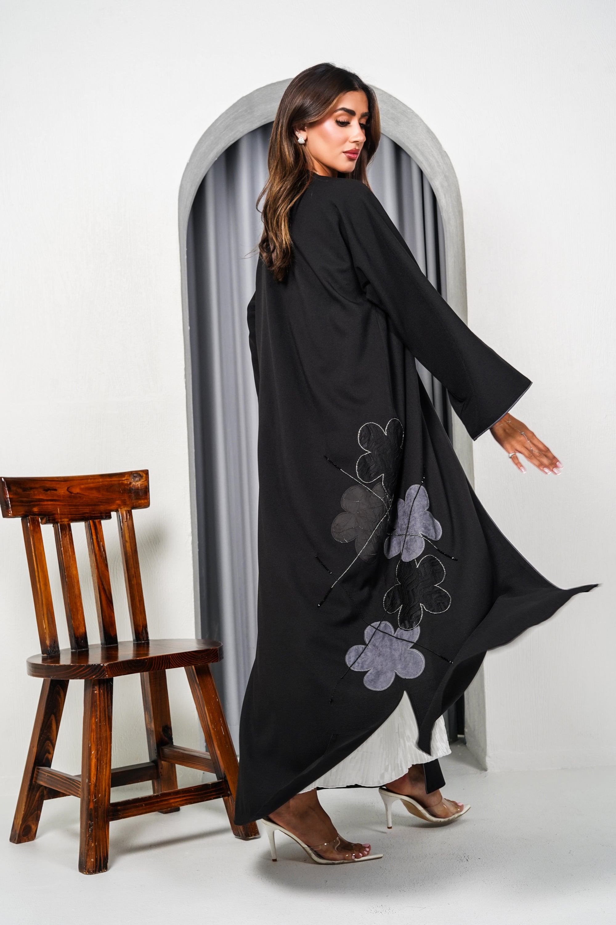 R199 Black  Abaya Set