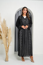 R201 Black Laser Cut Dantil Abaya Set
