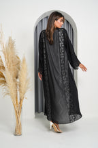 R201 Black Laser Cut Dantil Abaya Set