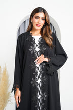R202 Black Rope Dantil Abaya Set
