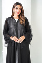 R204 Black Party  Abaya Set