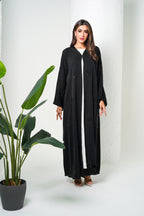 R206  Black Classic  Abaya Set
