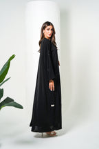 R206  Black Classic  Abaya Set