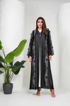 R208  Black  Classic  Abaya Set