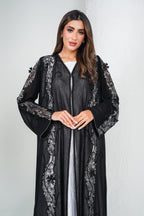 R208  Black  Classic  Abaya Set