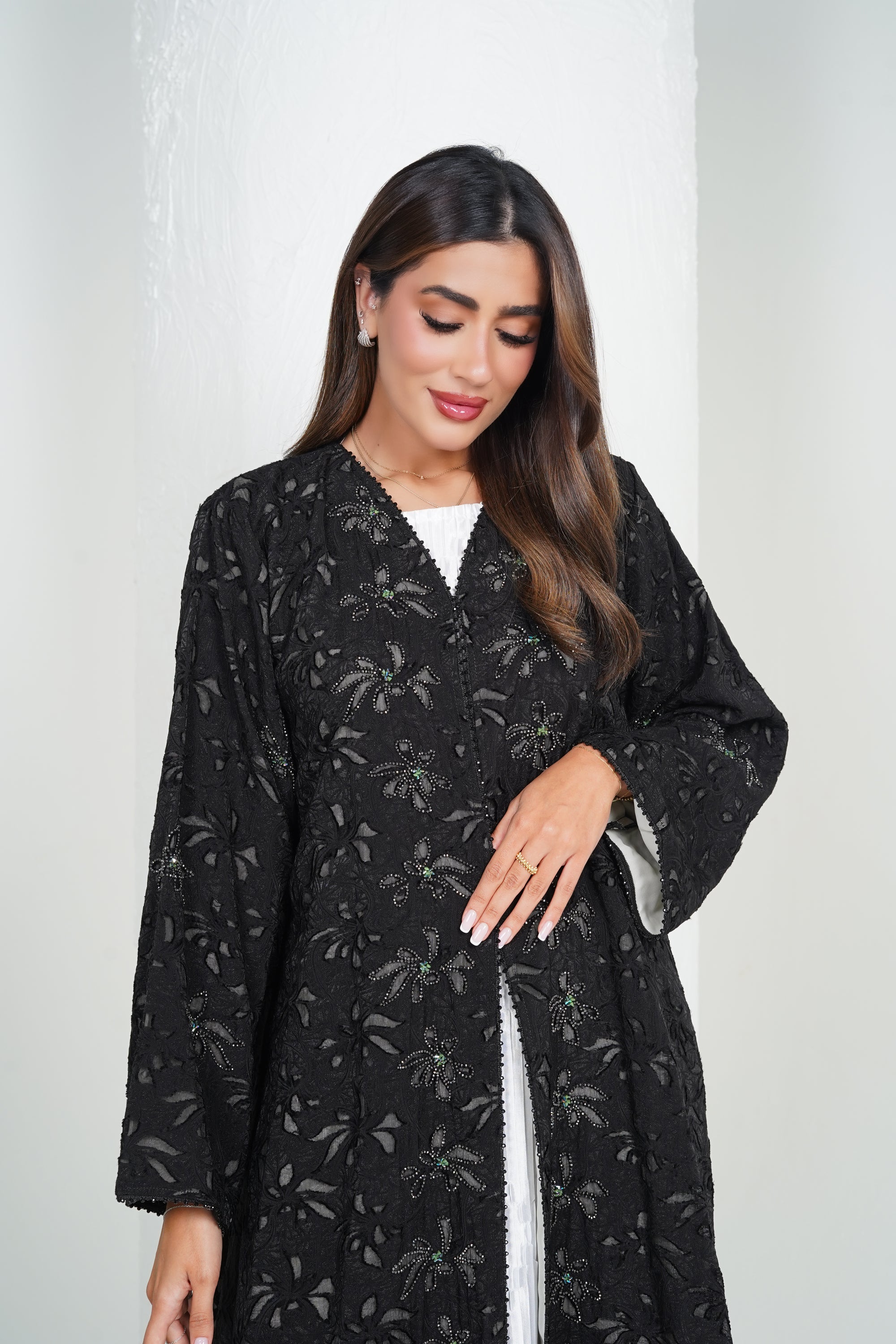 R210  Black  Classic  Abaya Set