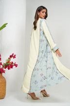 R212 Light  Beige  Abaya Set