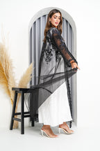 R220 Black elegant  Designer Abaya Set