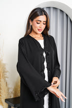 R223 Black Classic  Designer Abaya Set