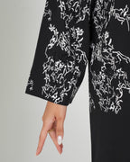 R134 Black Queen  Abaya Set