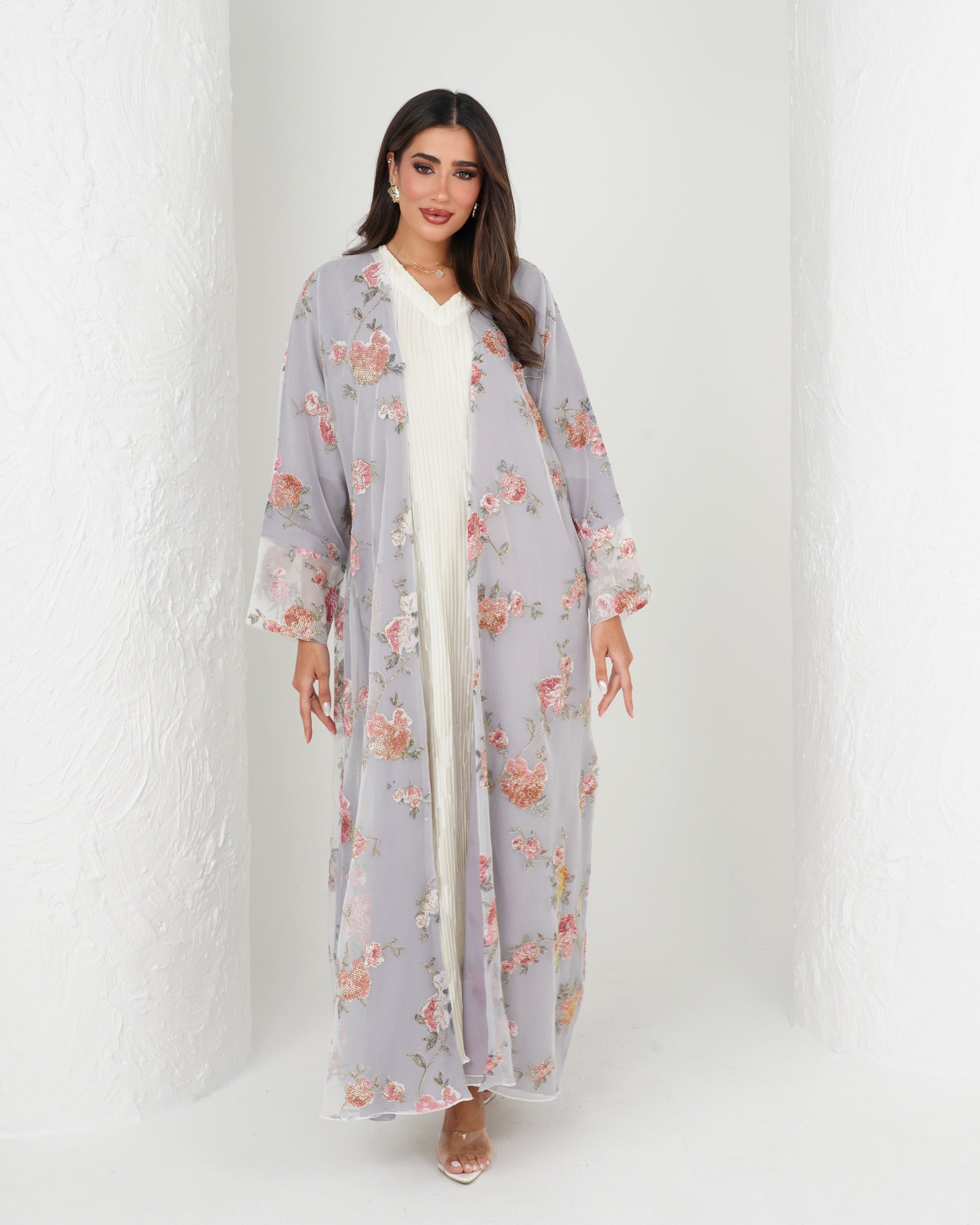 R135 Party wear  Abaya Set
