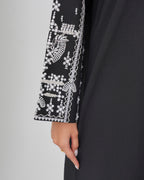 R136 Casual wear Black   Abaya Set
