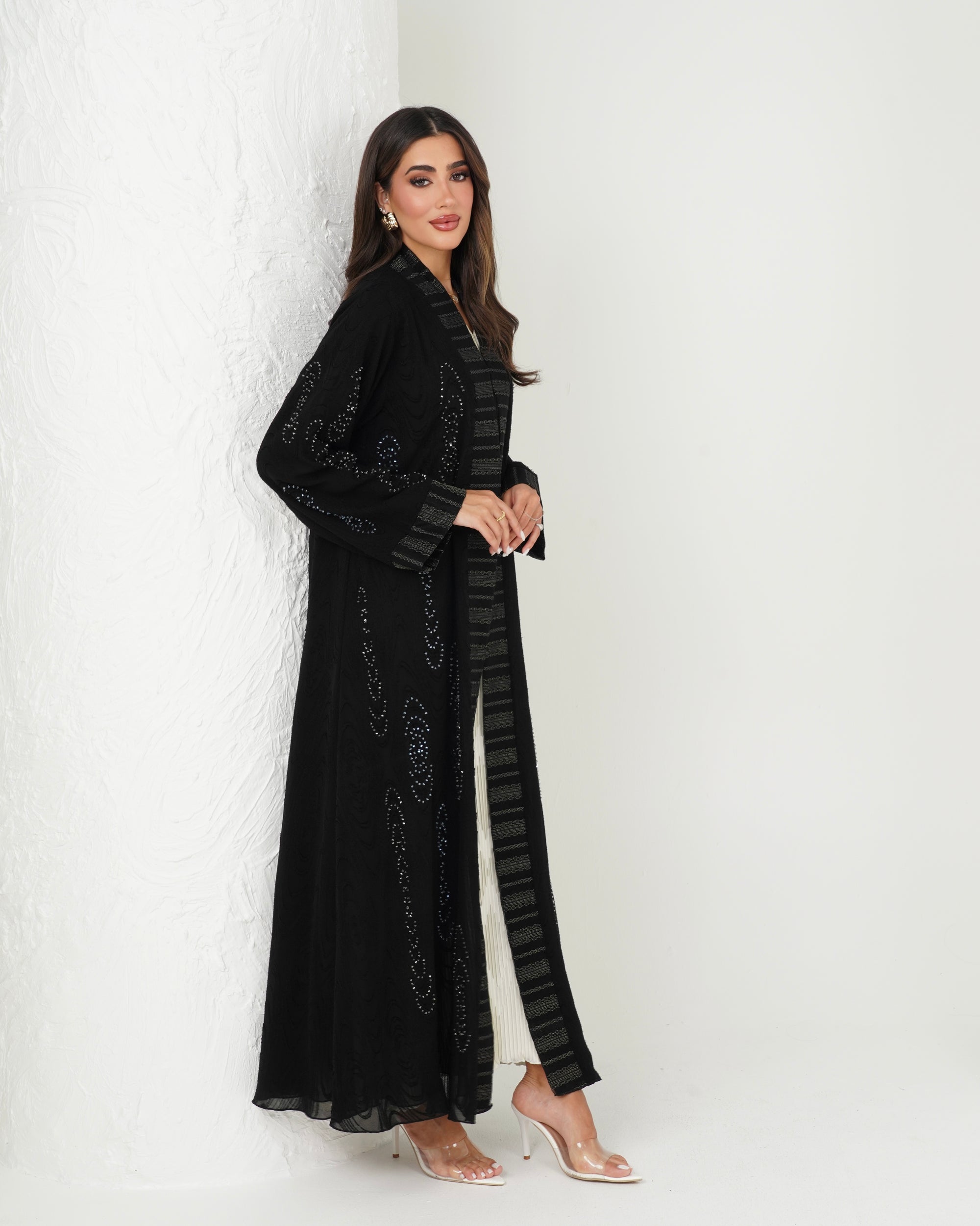 R139  Black Classic  Abaya Set