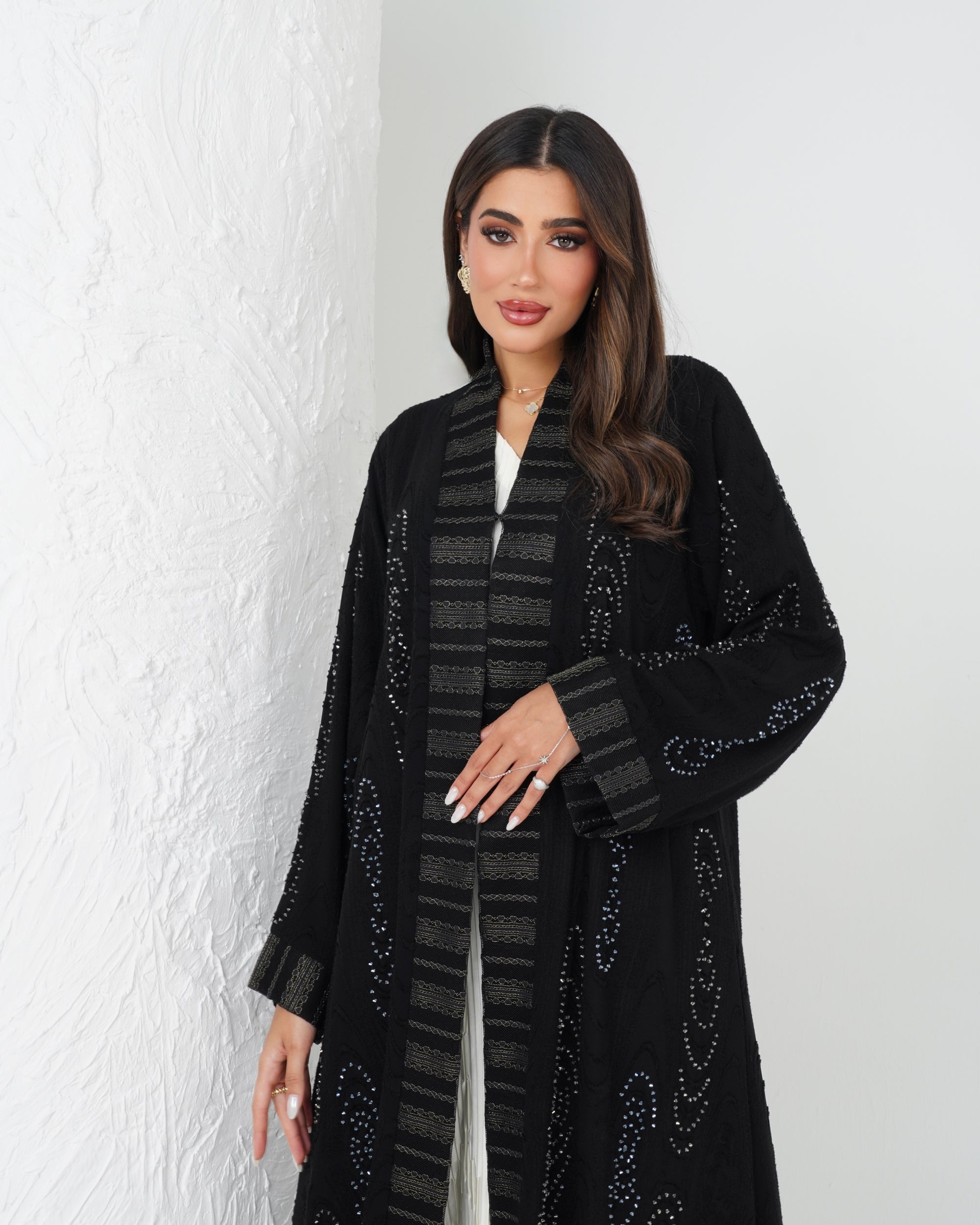 R139  Black Classic  Abaya Set