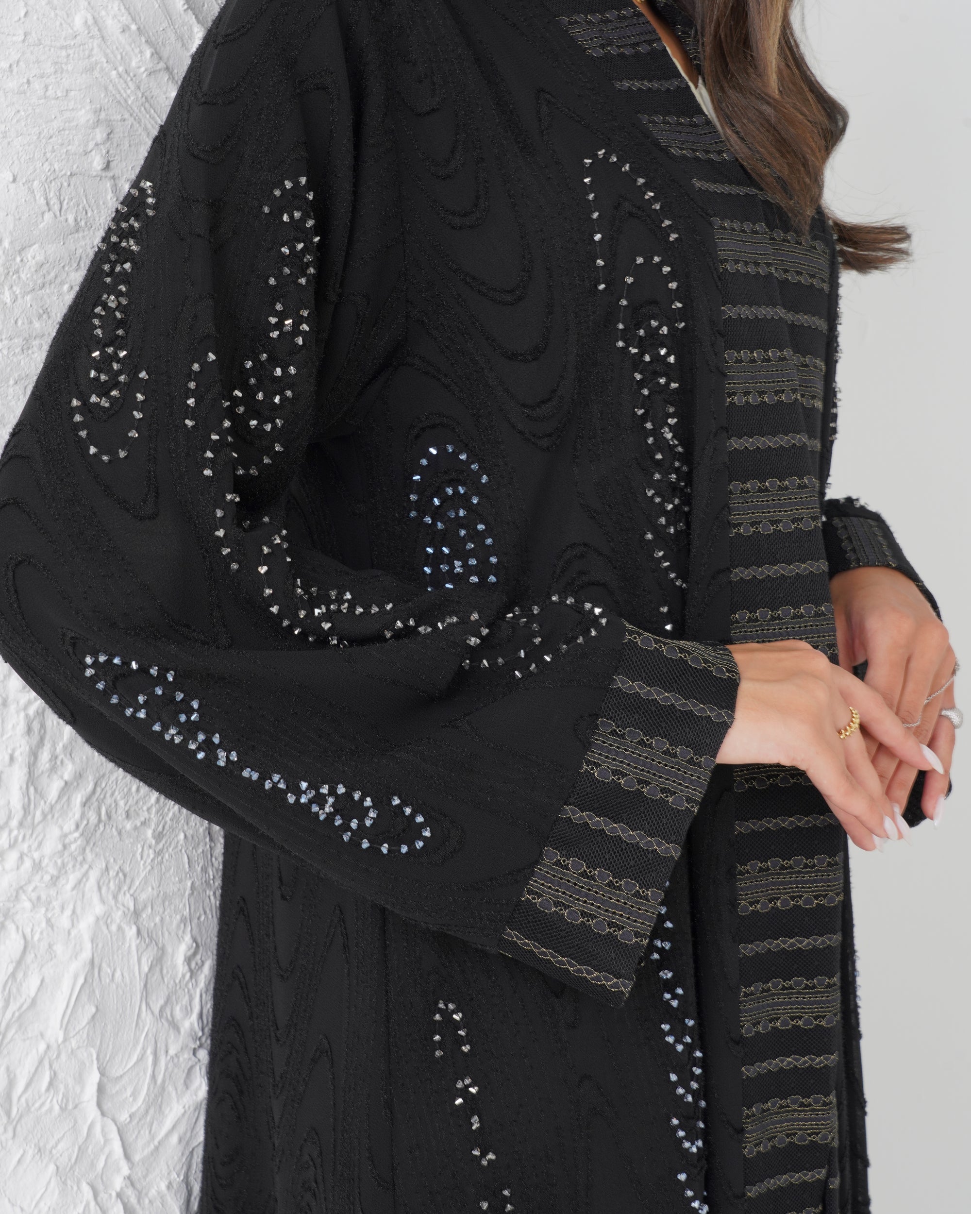 R139  Black Classic  Abaya Set