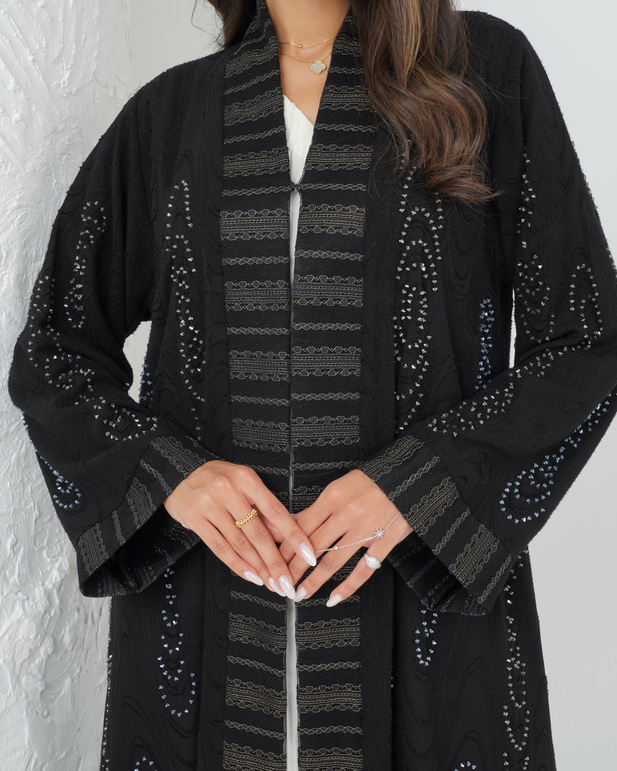 R139  Black Classic  Abaya Set