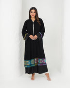 R140  kashmiri  Black   Abaya Set