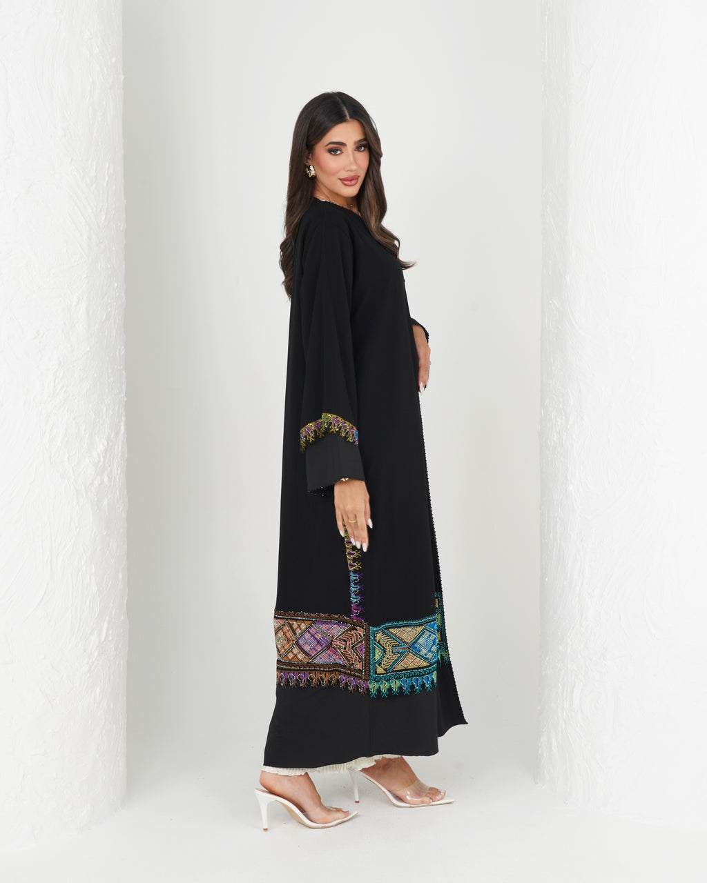 R140  kashmiri  Black   Abaya Set
