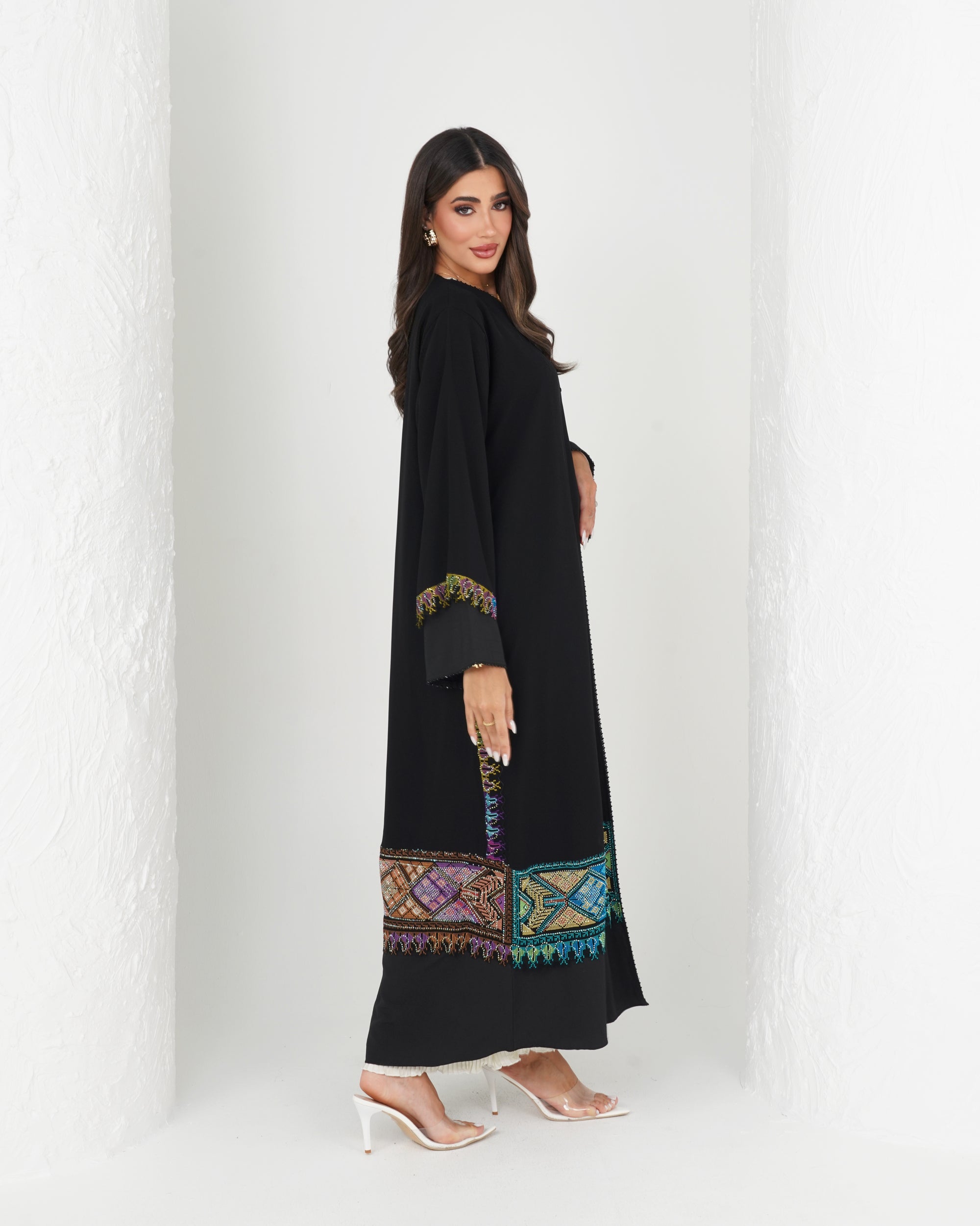 R140  kashmiri  Black   Abaya Set