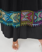 R140  kashmiri  Black   Abaya Set