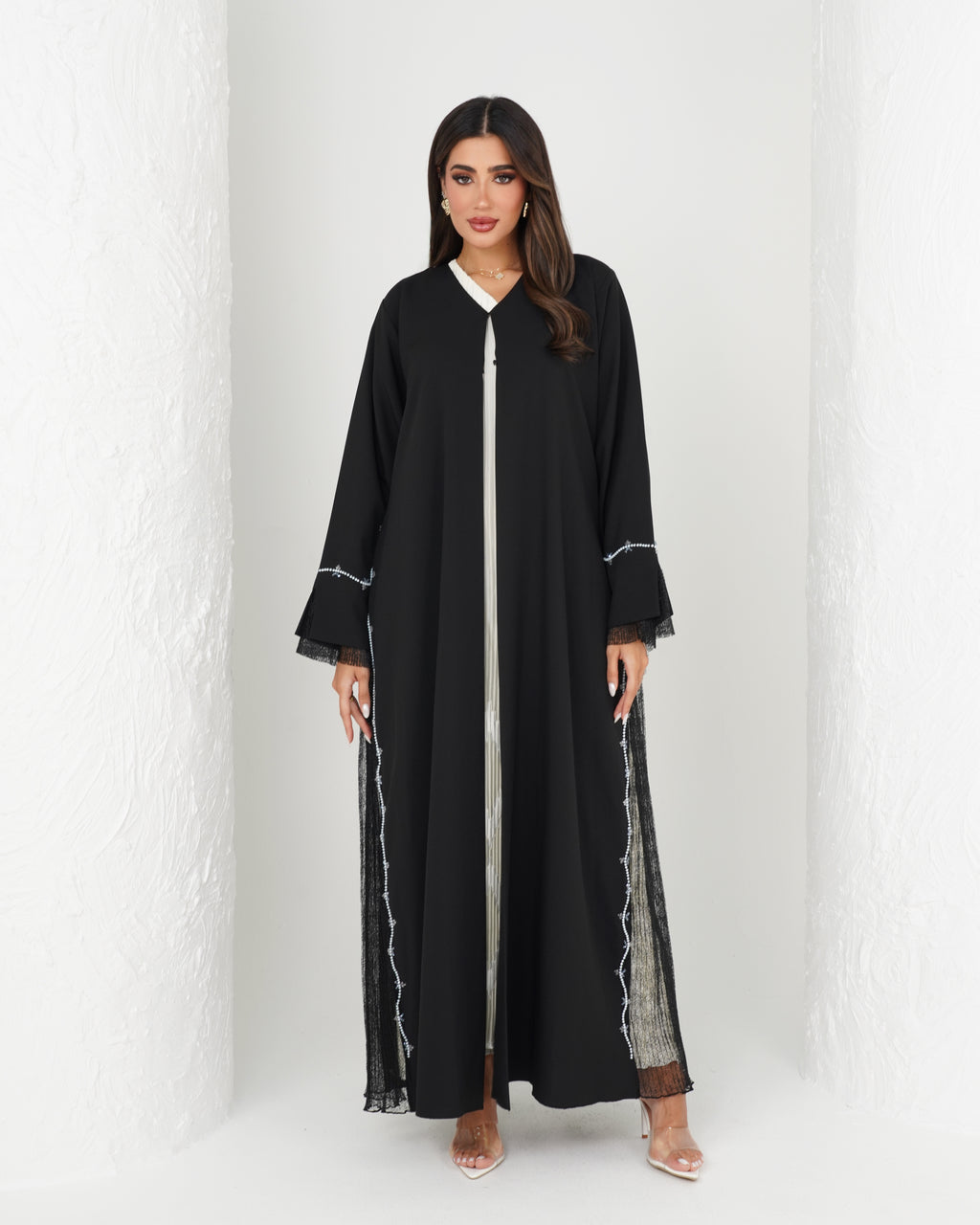 R144 Black Summer collection Abaya Set