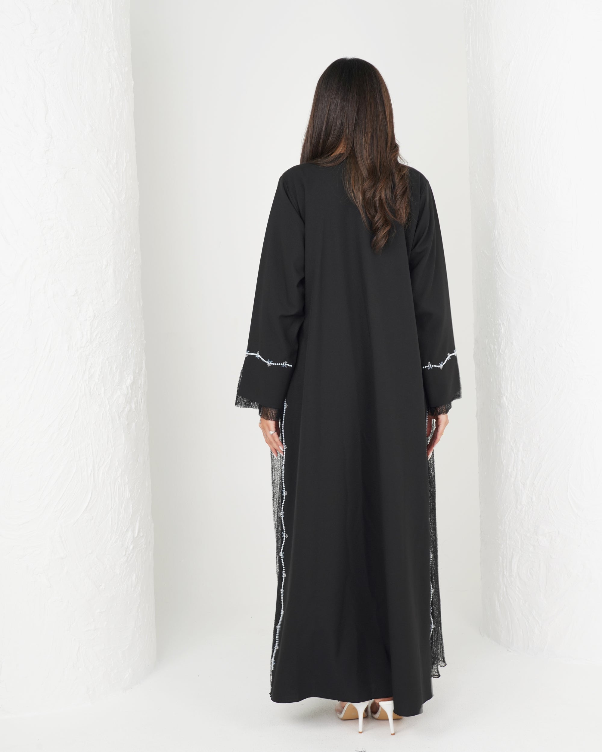 R144 Black Summer collection Abaya Set