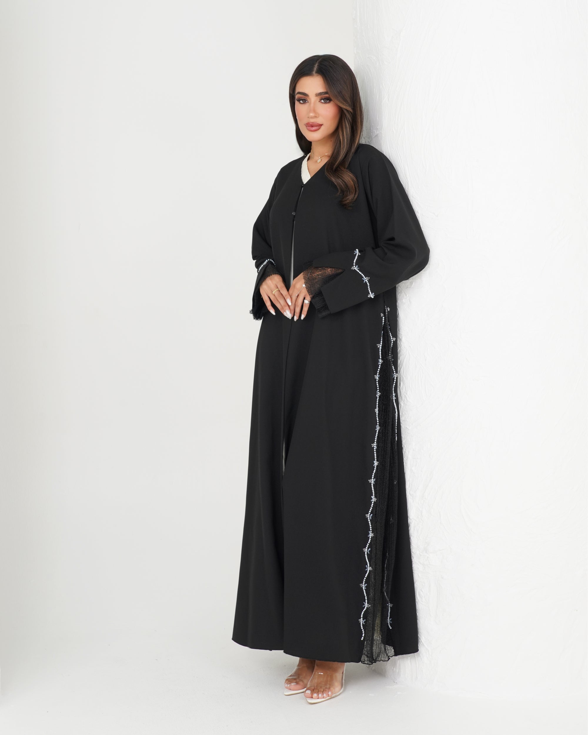 R144 Black Summer collection Abaya Set