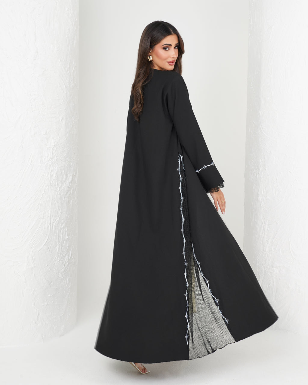 R144 Black Summer collection Abaya Set