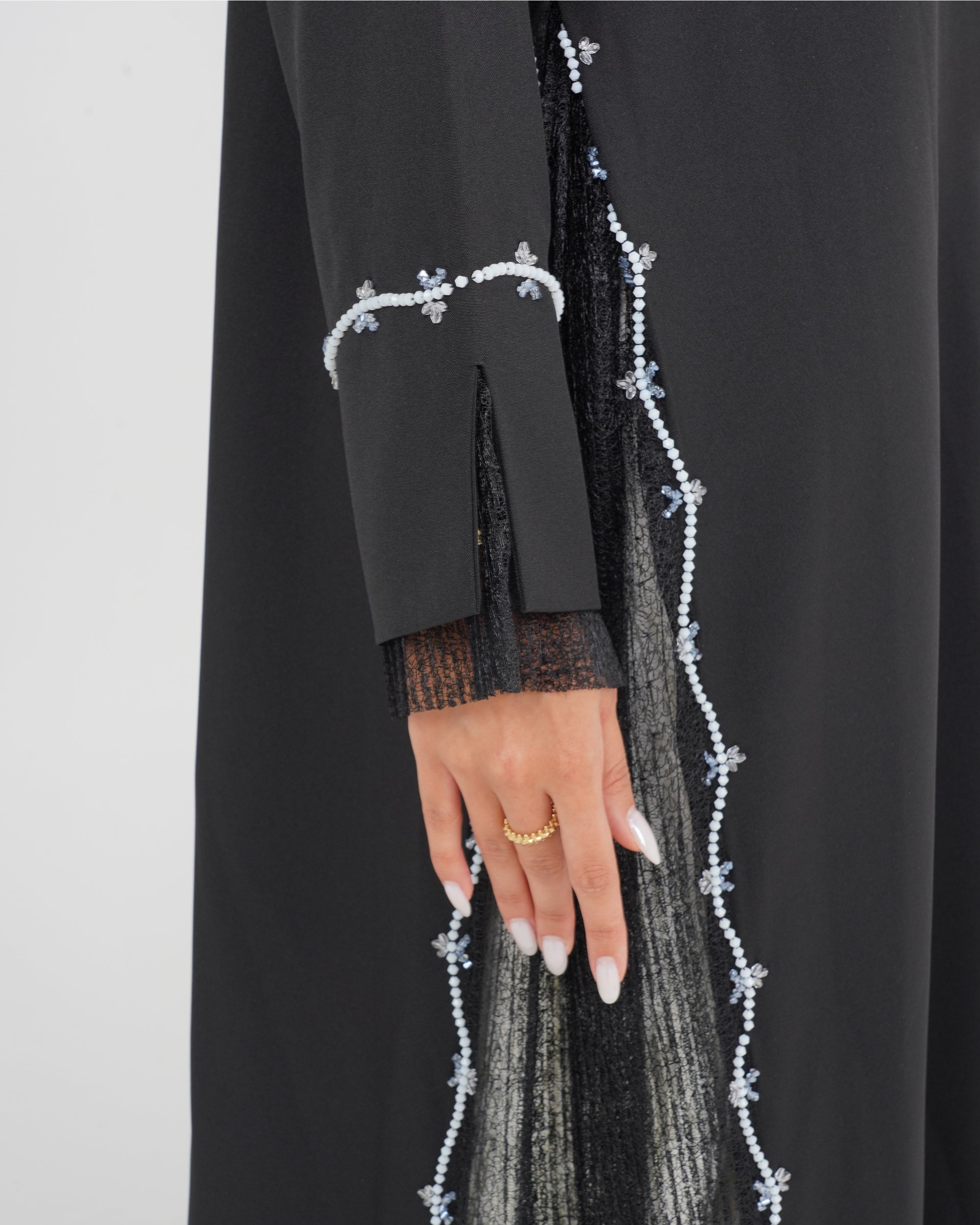 R144 Black Summer collection Abaya Set