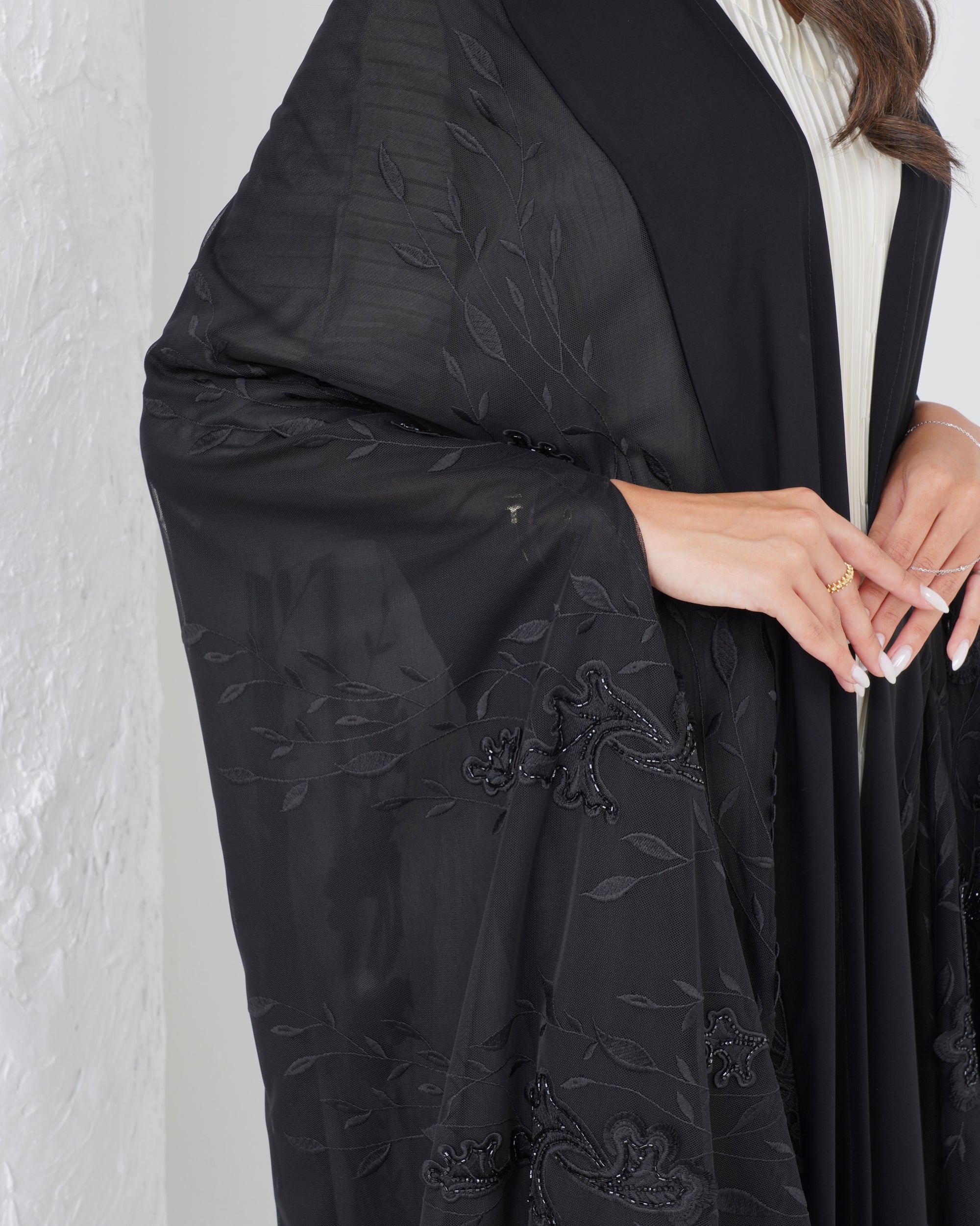 R160  Black wedding and party Collection Abaya Set