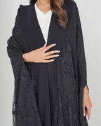 R160  Black wedding and party Collection Abaya Set