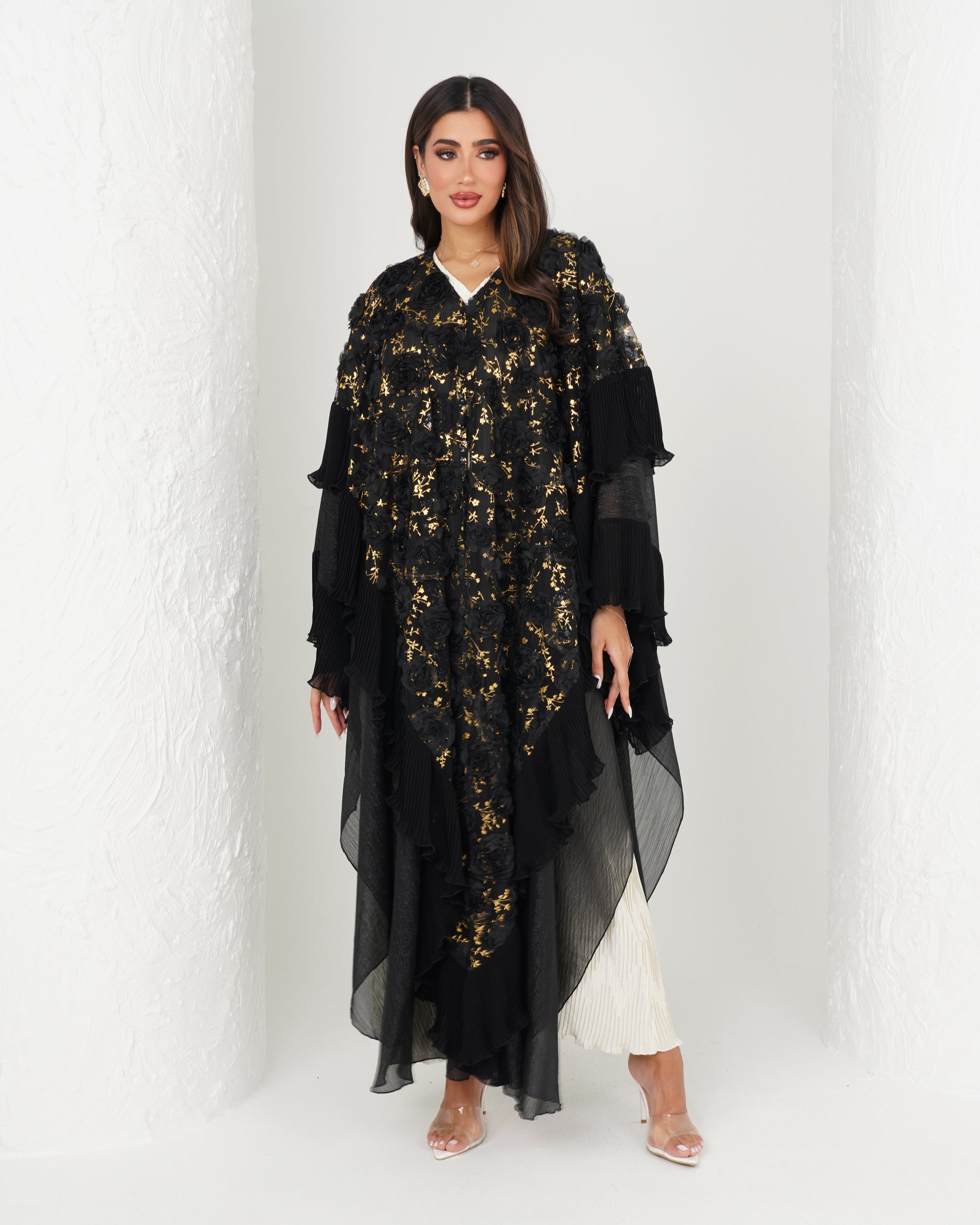 R150 Black wedding and party Collection Abaya Set