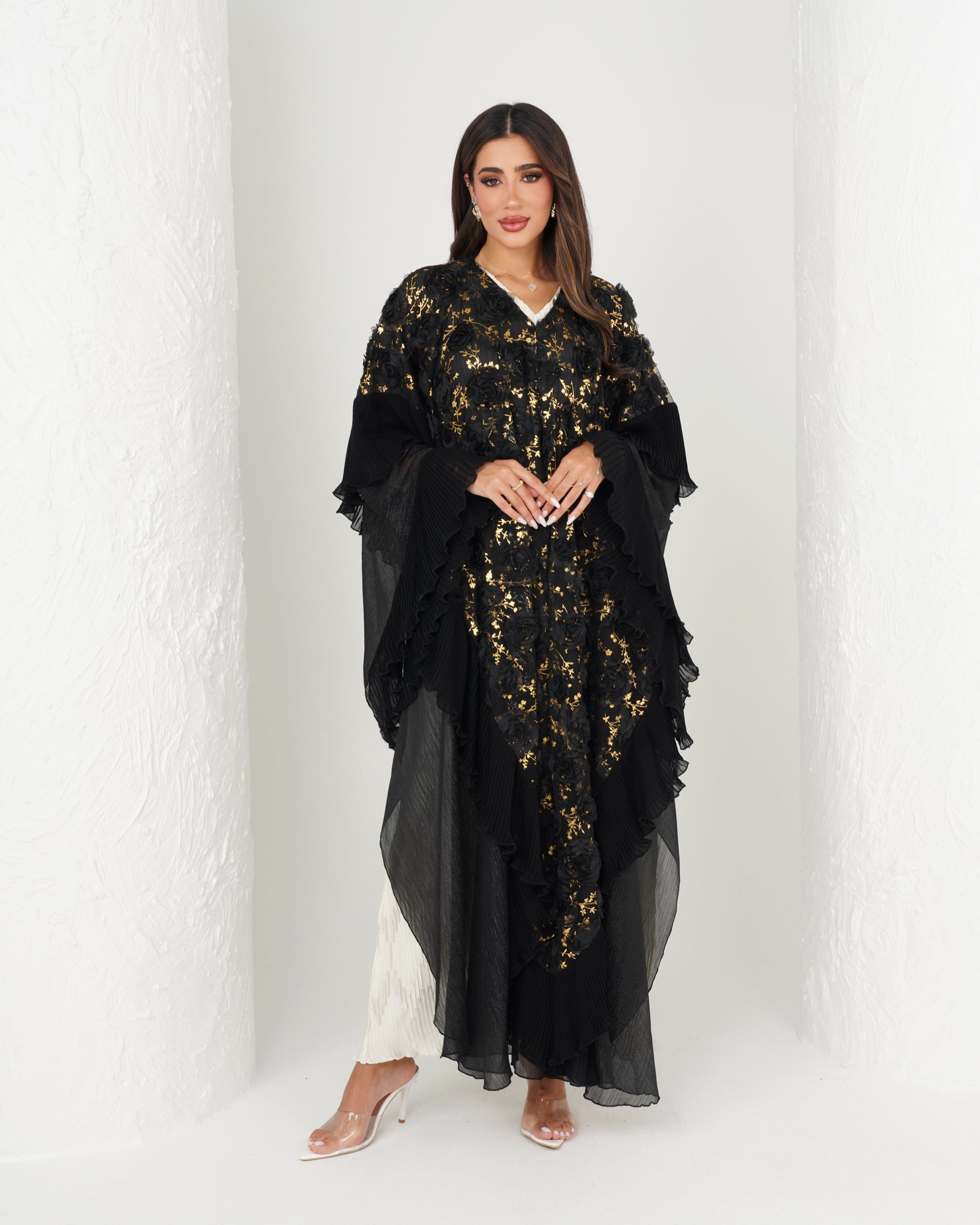 R150 Black wedding and party Collection Abaya Set