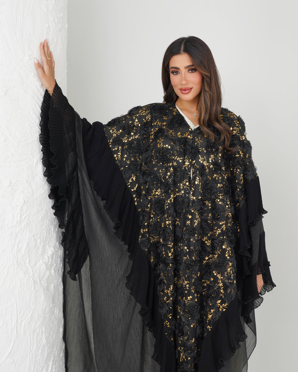 R150 Black wedding and party Collection Abaya Set