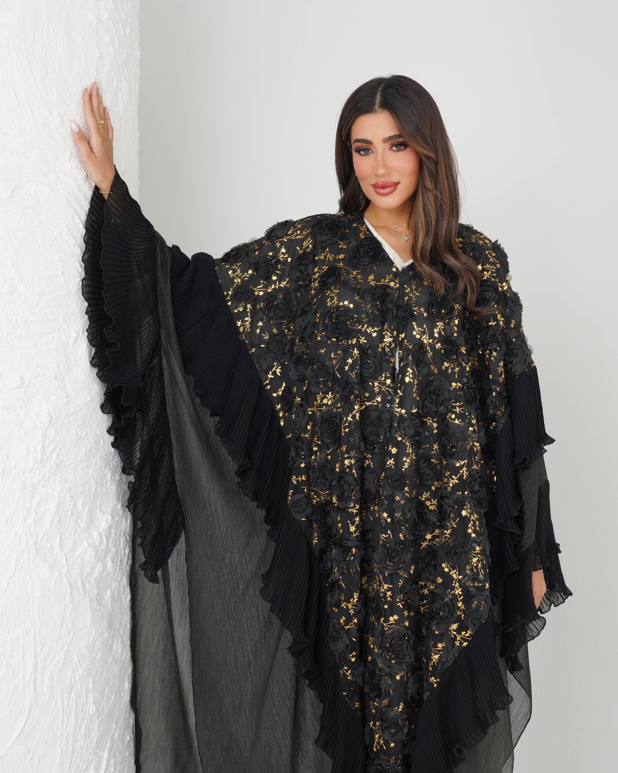 R150 Black wedding and party Collection Abaya Set