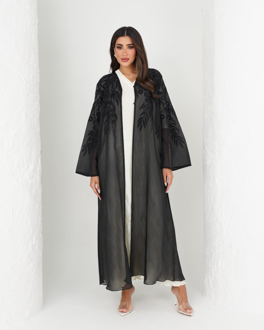 R146 Black Summer collection Abaya Set
