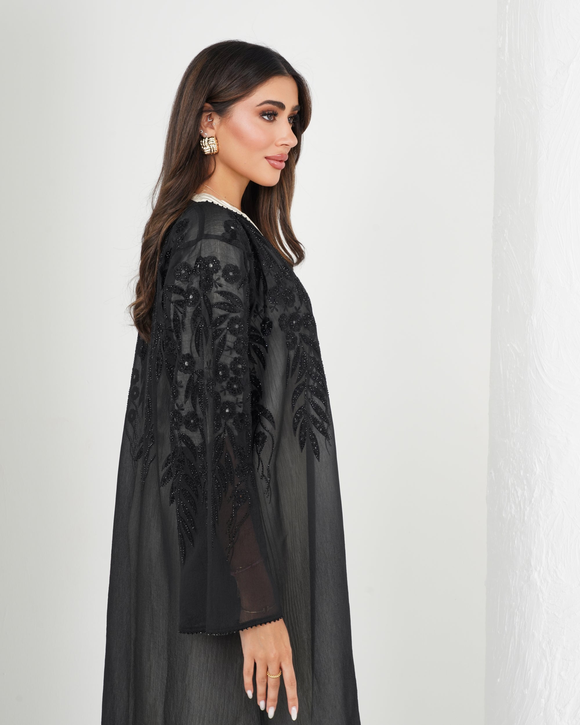 R146 Black Summer collection Abaya Set